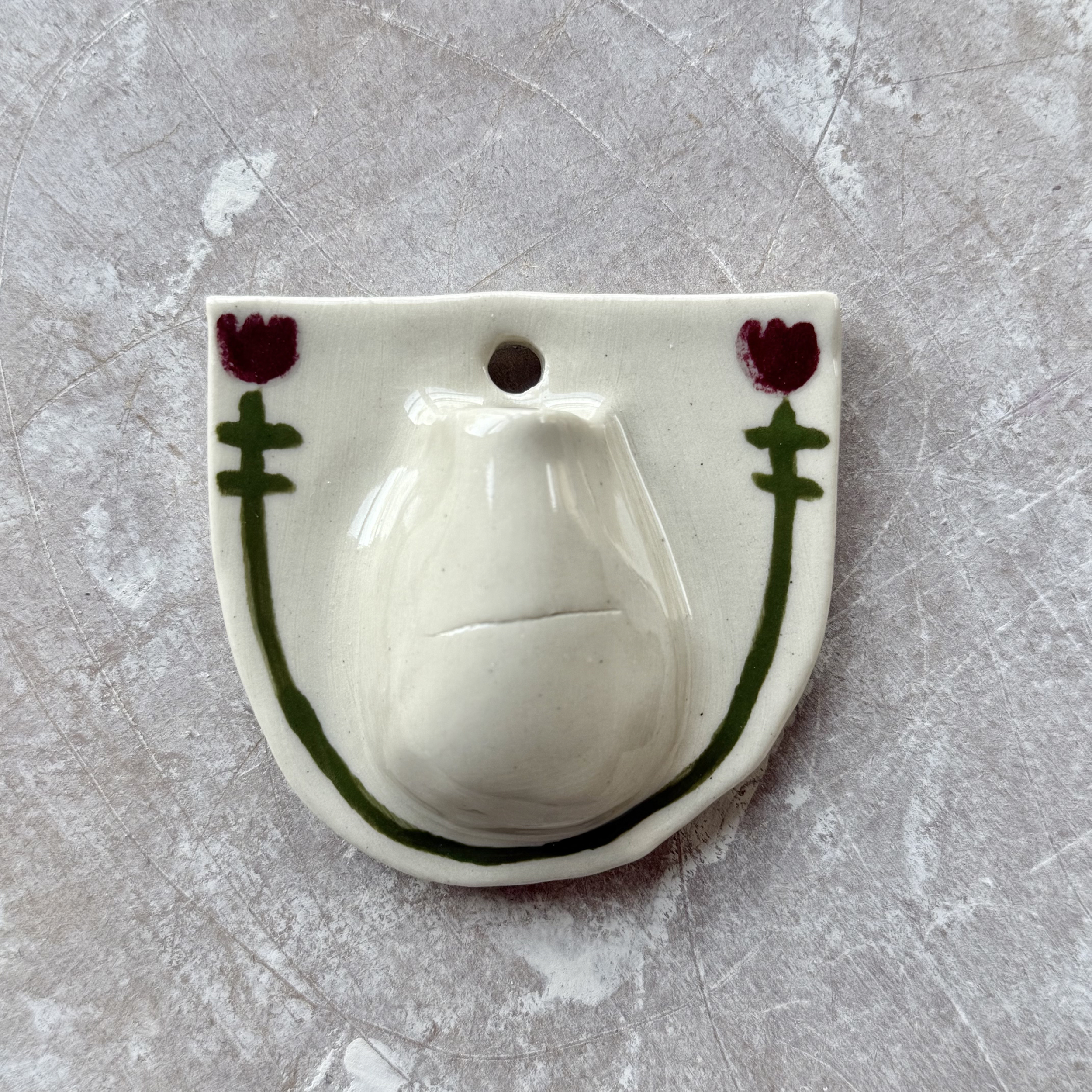 Tulip Fields Wall Vase - Firing Variation