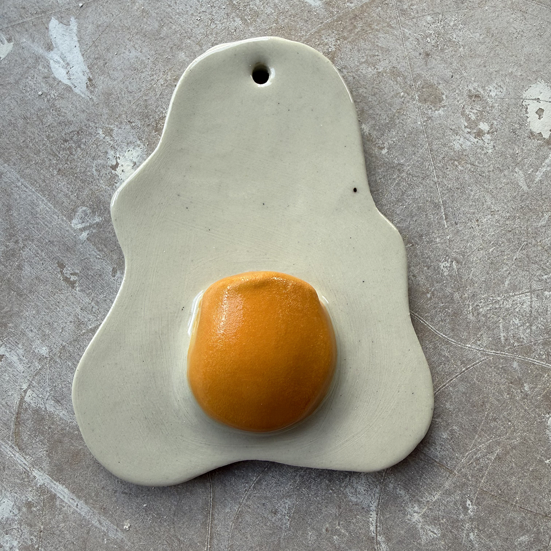 Sunny Side Up Egg Wall Vase