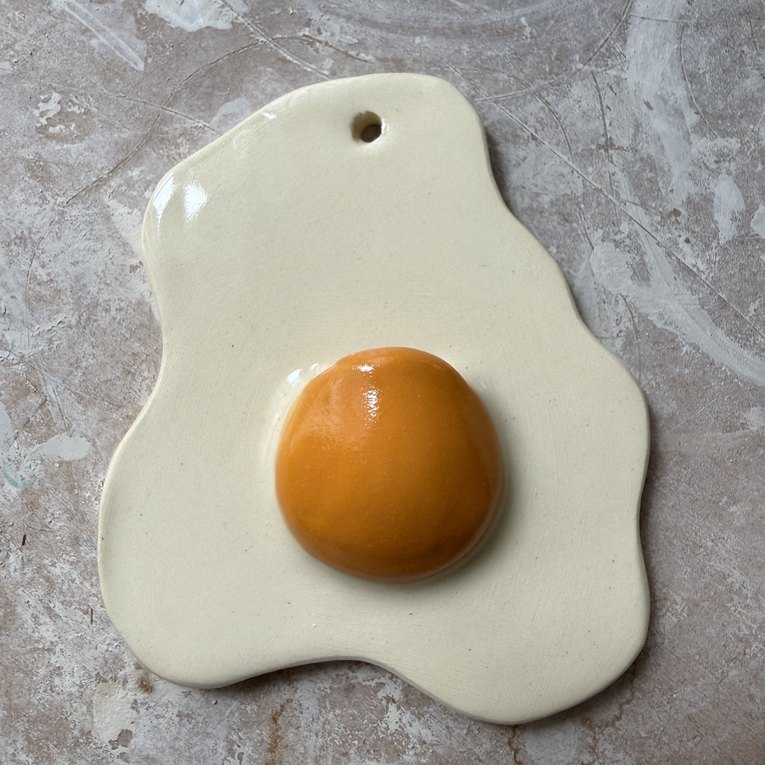 Sunny Side Up Egg wall vase