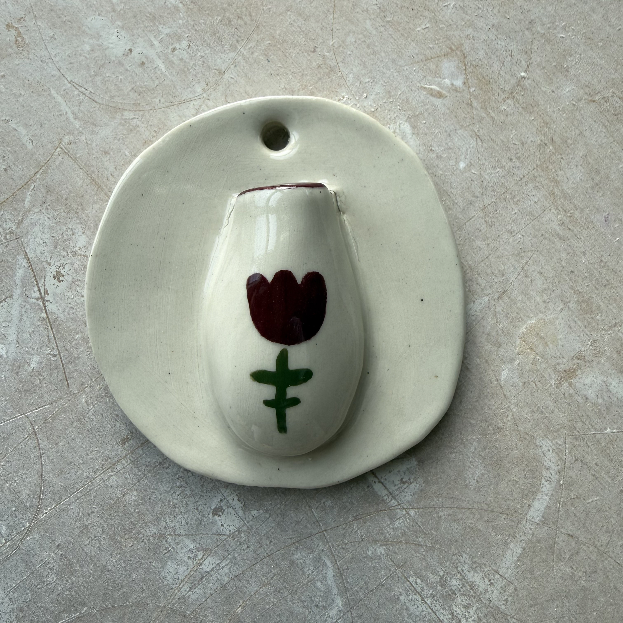 Tulip Fields Wall Vase - Firing Variation