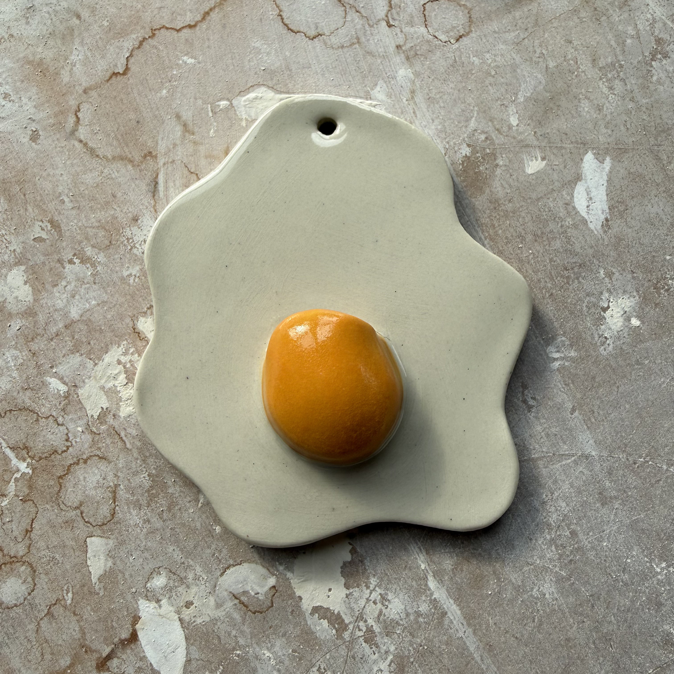 Sunny Side Up Egg Wall Vase - Firing Imperfection