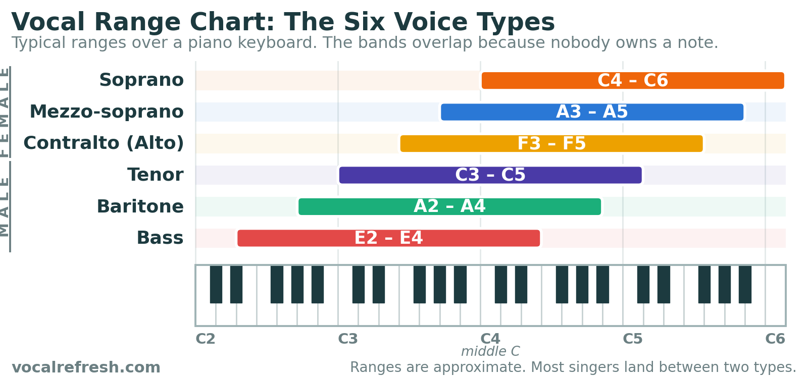 Vocal Range Chart: Find Your Voice Type at Home