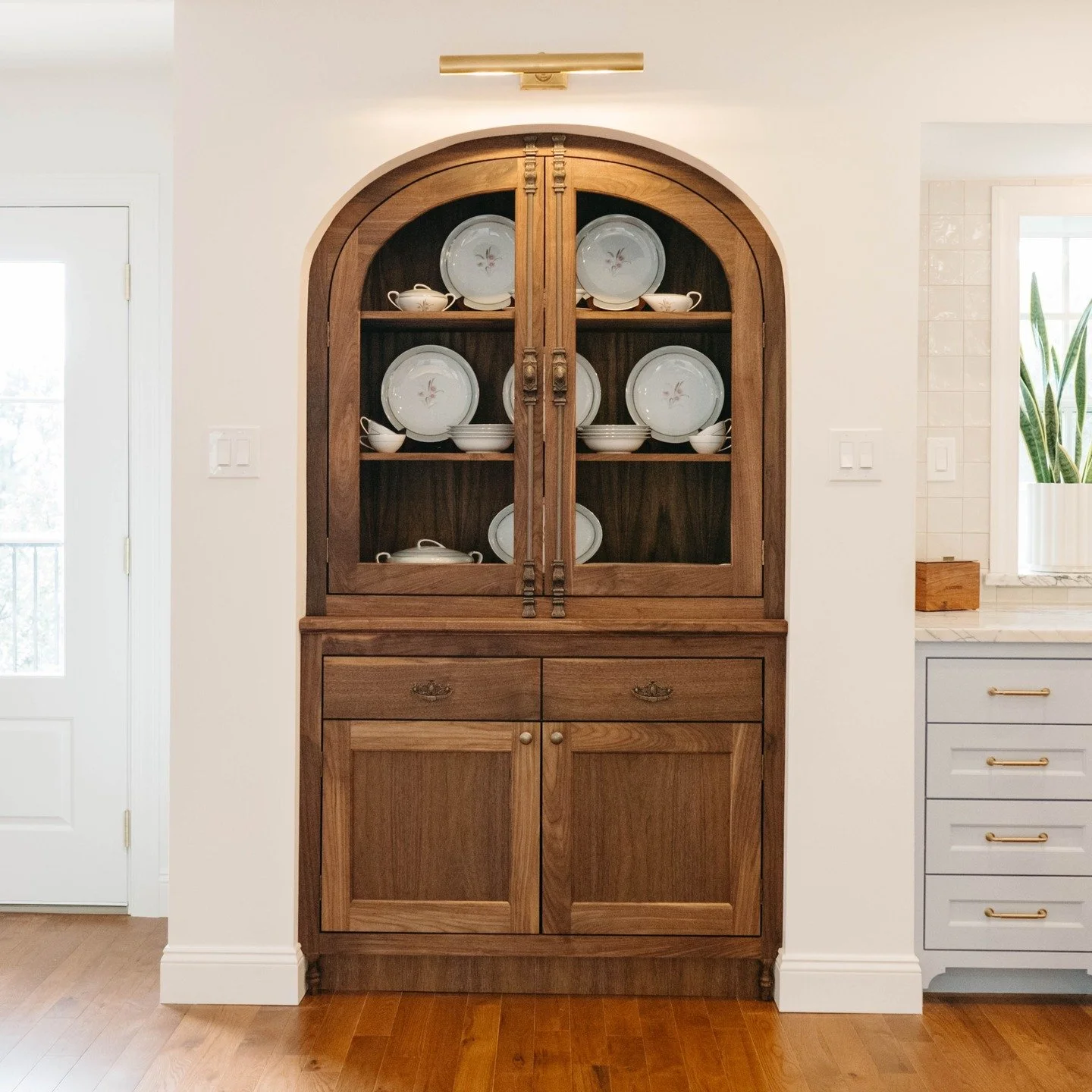 A pretty little built-in for some pretty little dishes! Walnut finished with Rubio Monocoat - Pure.