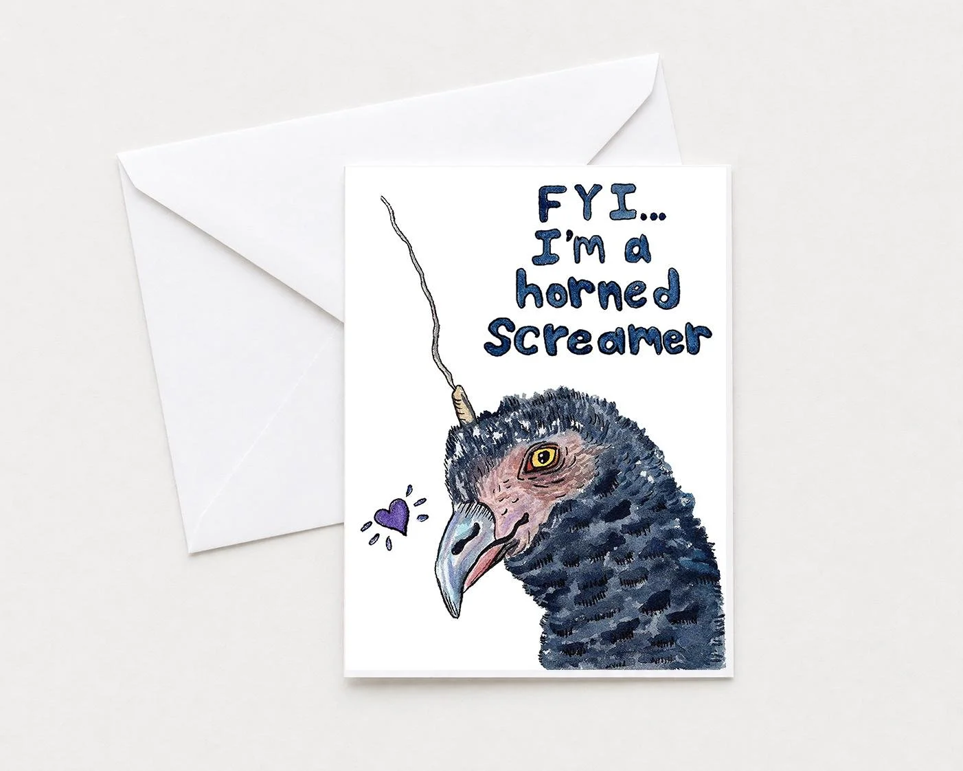 Horned Screamer Animal Greeting Card