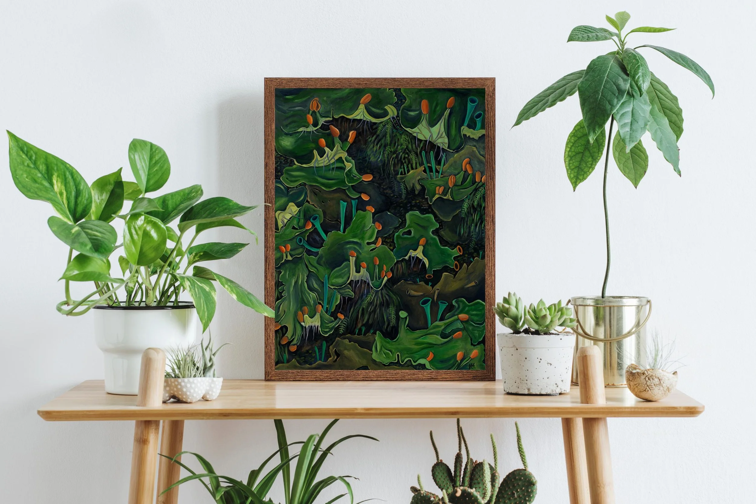 Frog Pelt Lichens Botanical Art Print