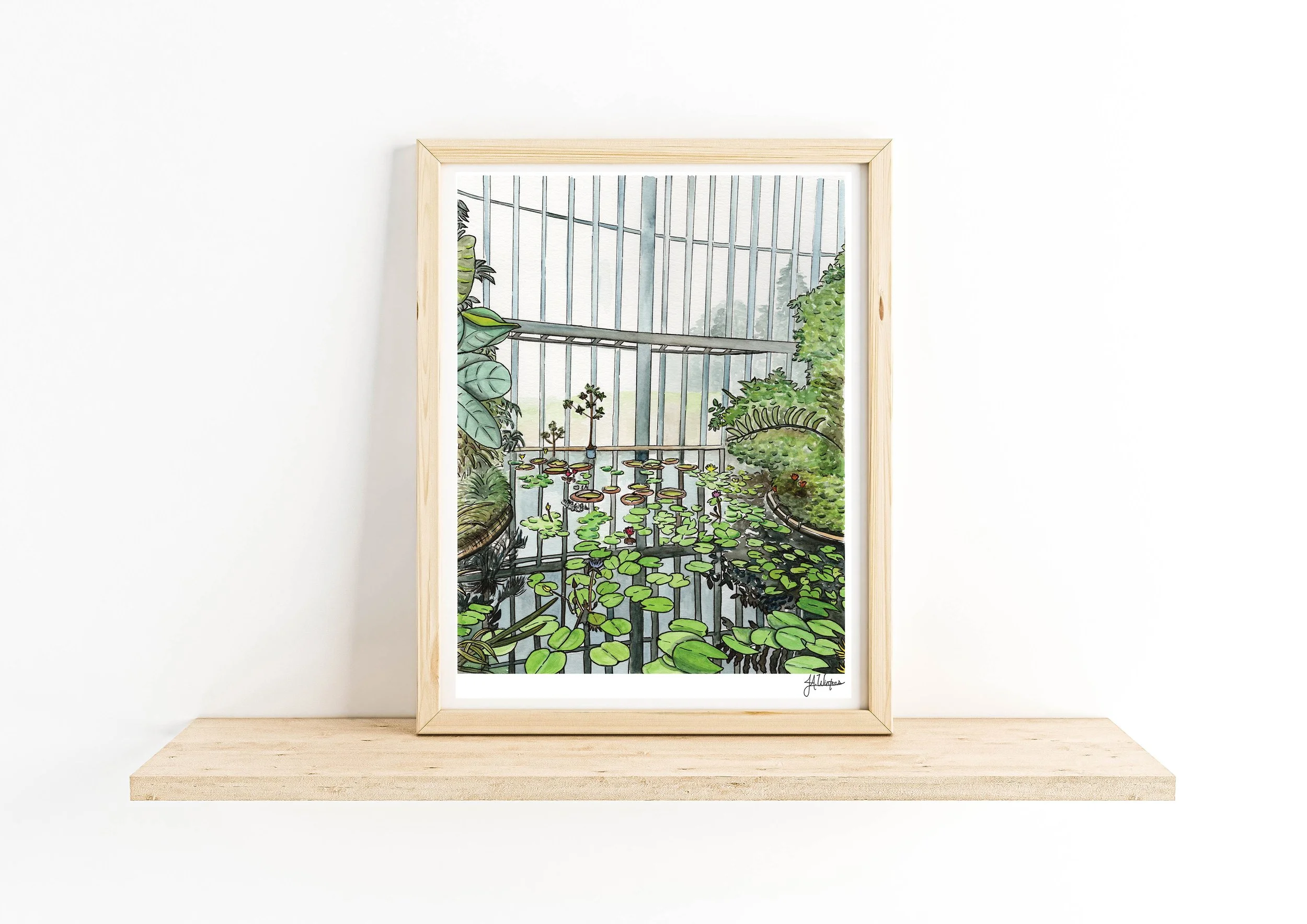 Shinjuku Greenhouse Window Art Print