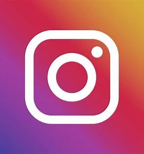 Instagram logo with a colorful gradient background