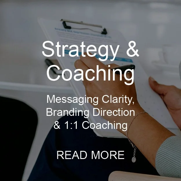 Strategy and coaching for social media, messaging clarity, branding direction & 1:1 Coaching Read More