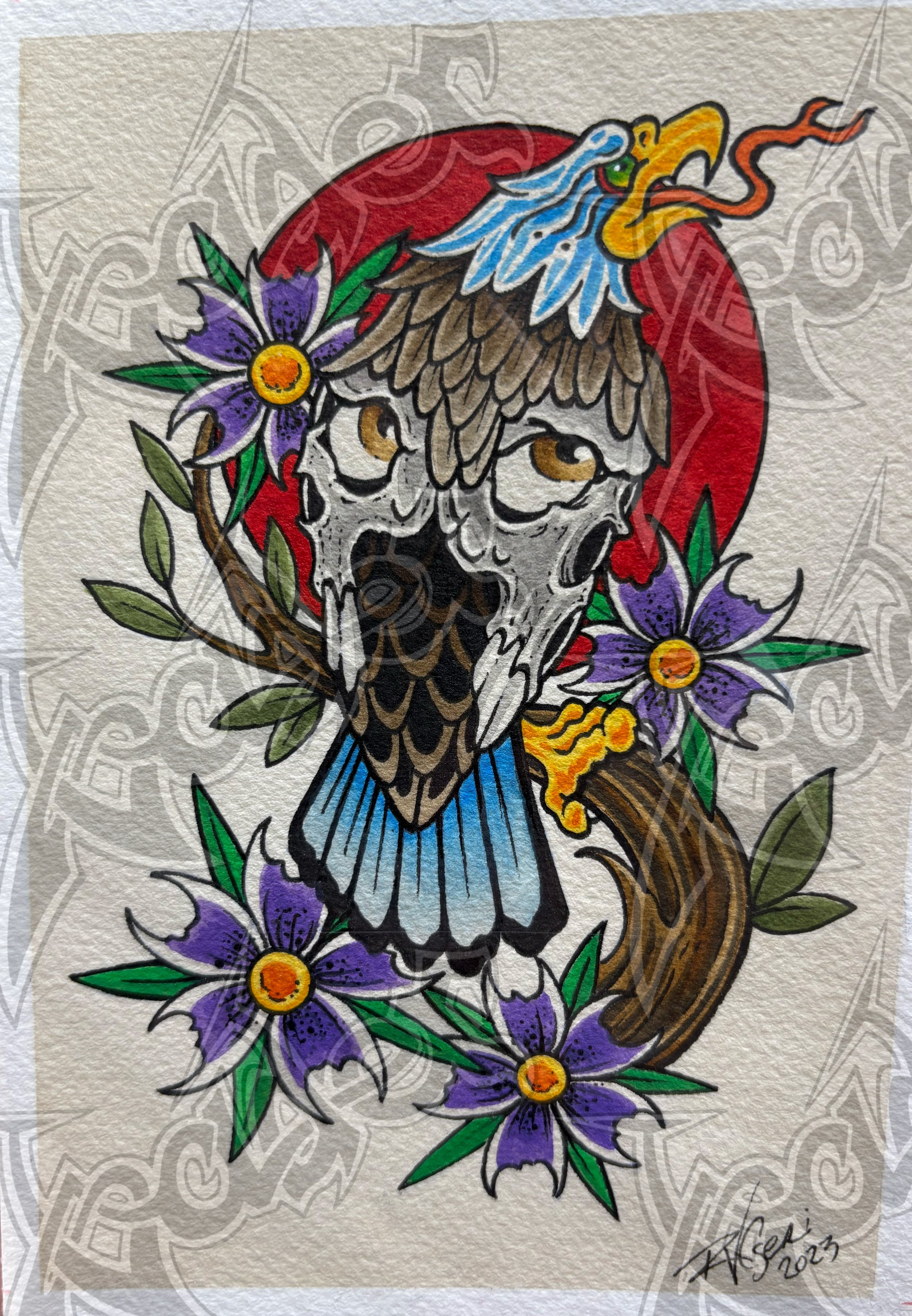 Original - Cherry Blossom Eagle