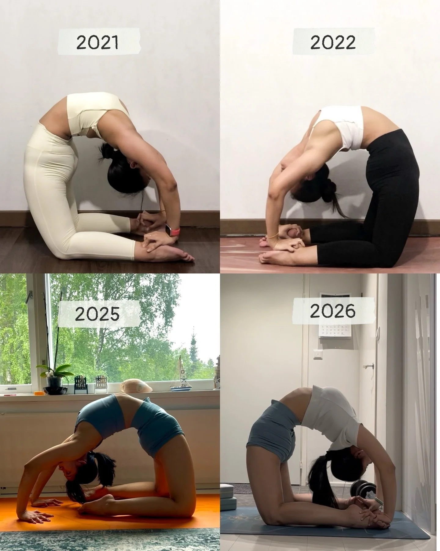 kapotasana 🧘🏻&zwj;♀️🪷
each version of you is needed.
practice and progress go far beyond the physical.

few things to keep in mind: 
- do not dump into your lower back, chest forward and up before you drop back. 
- keep legs active. press shins do