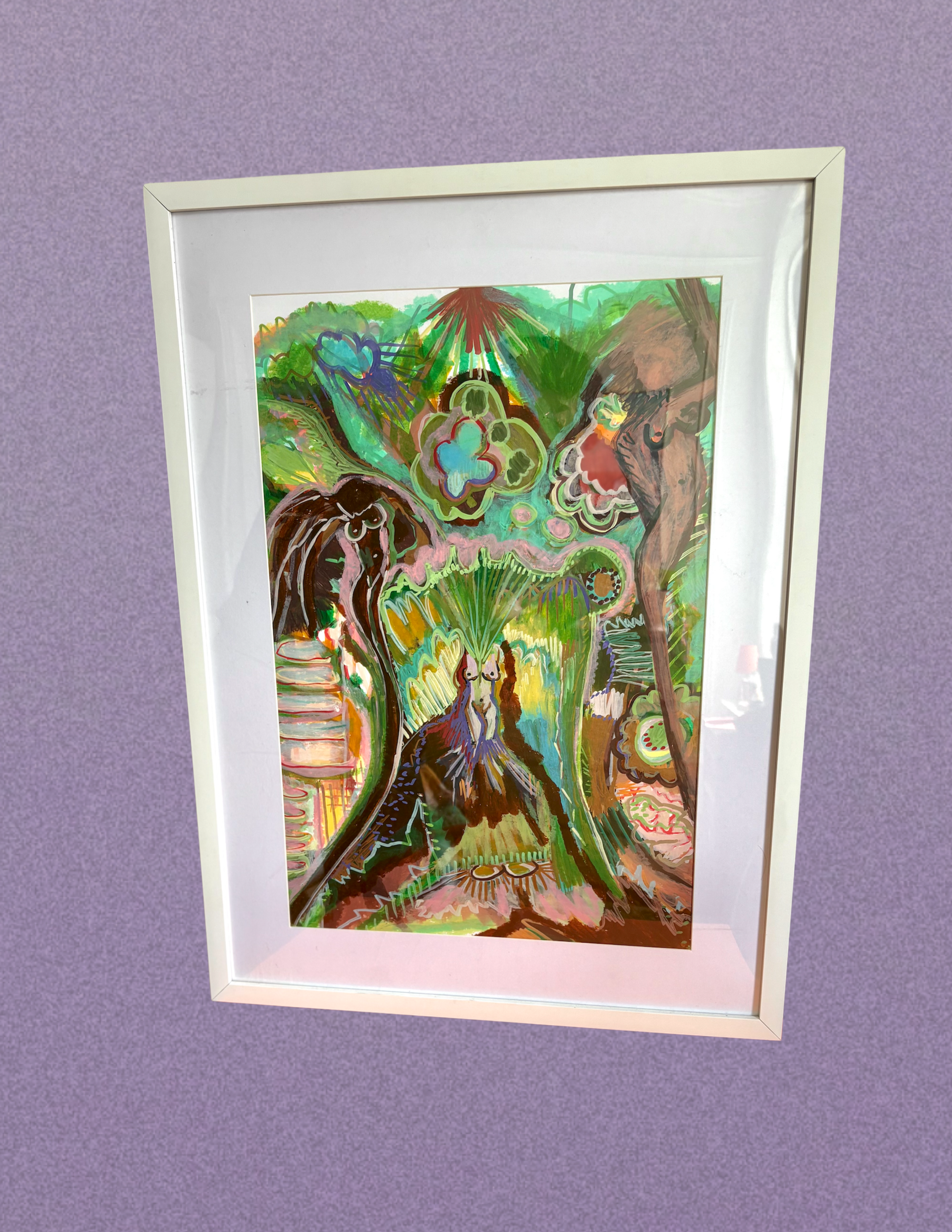Rooted in Her Original Acrylic Pastel Painting by Sarah Richman (18 x 24 inch)