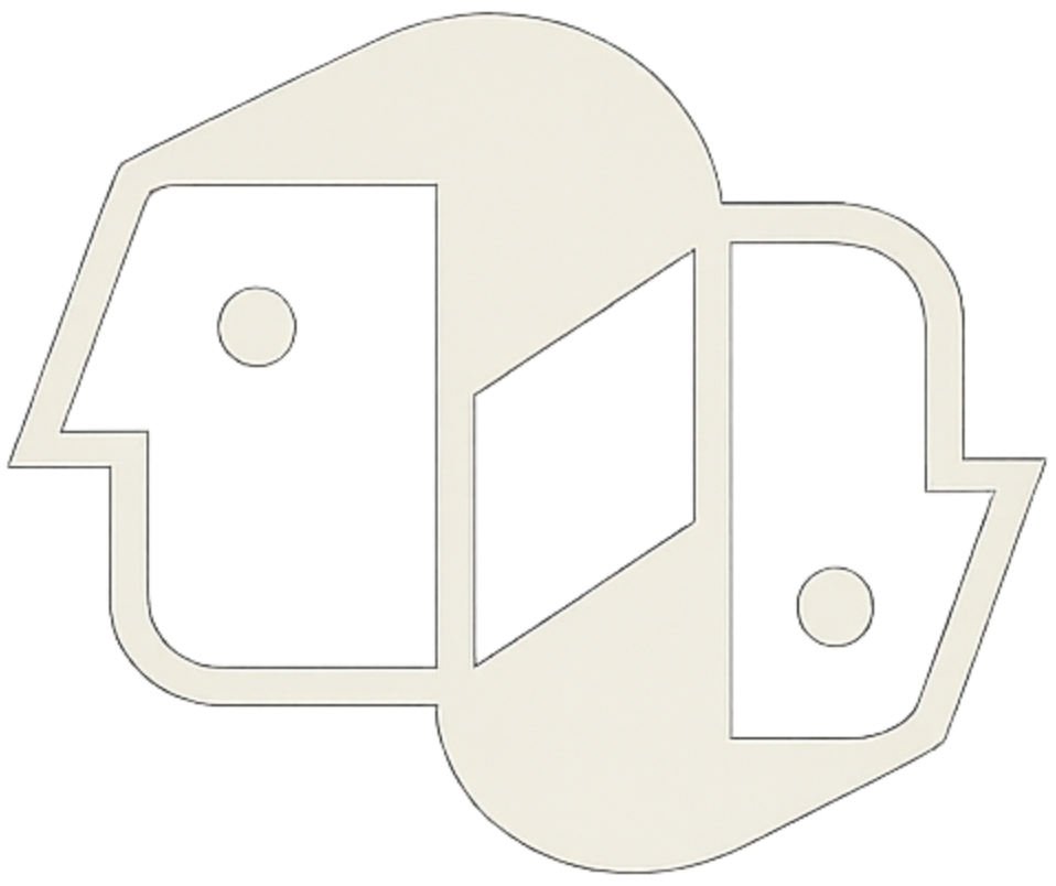 An illustration of two recycling symbols, intertwined, with a flat, modern design