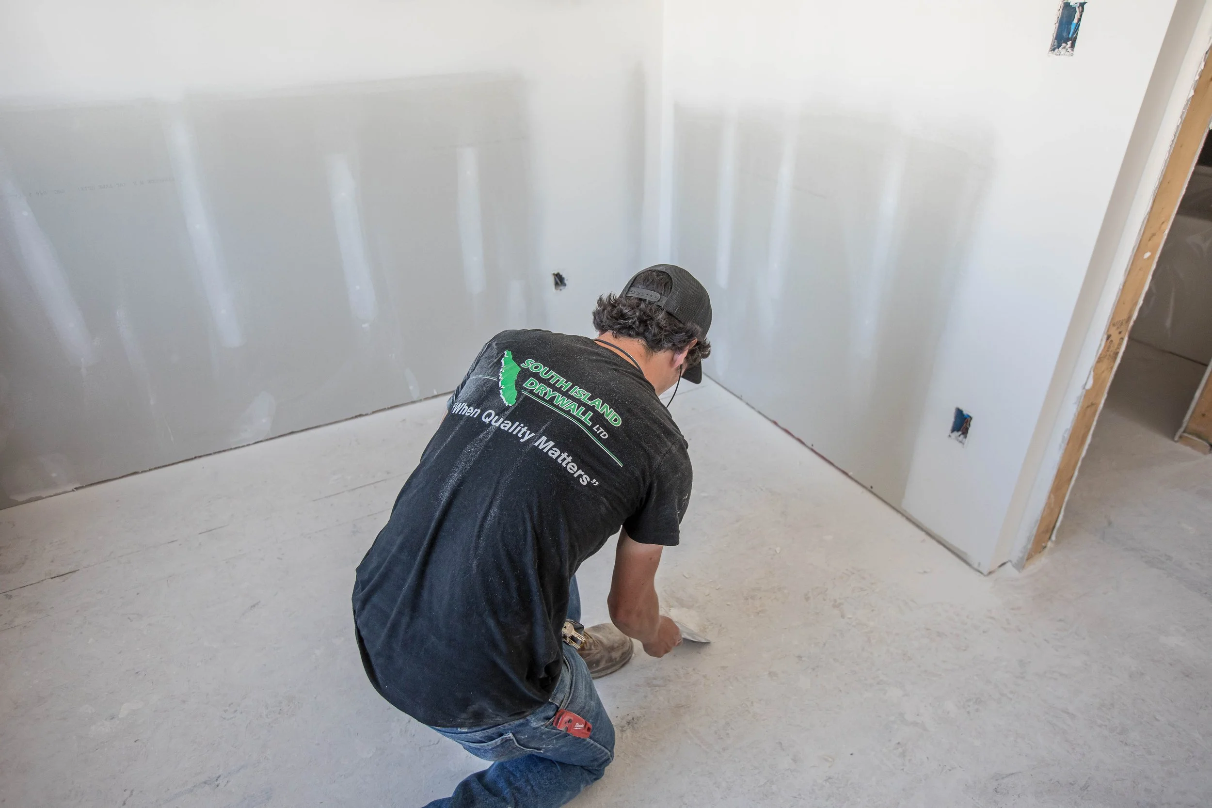 Residential drywall repair and finishing work completed in Victoria by local professionals.