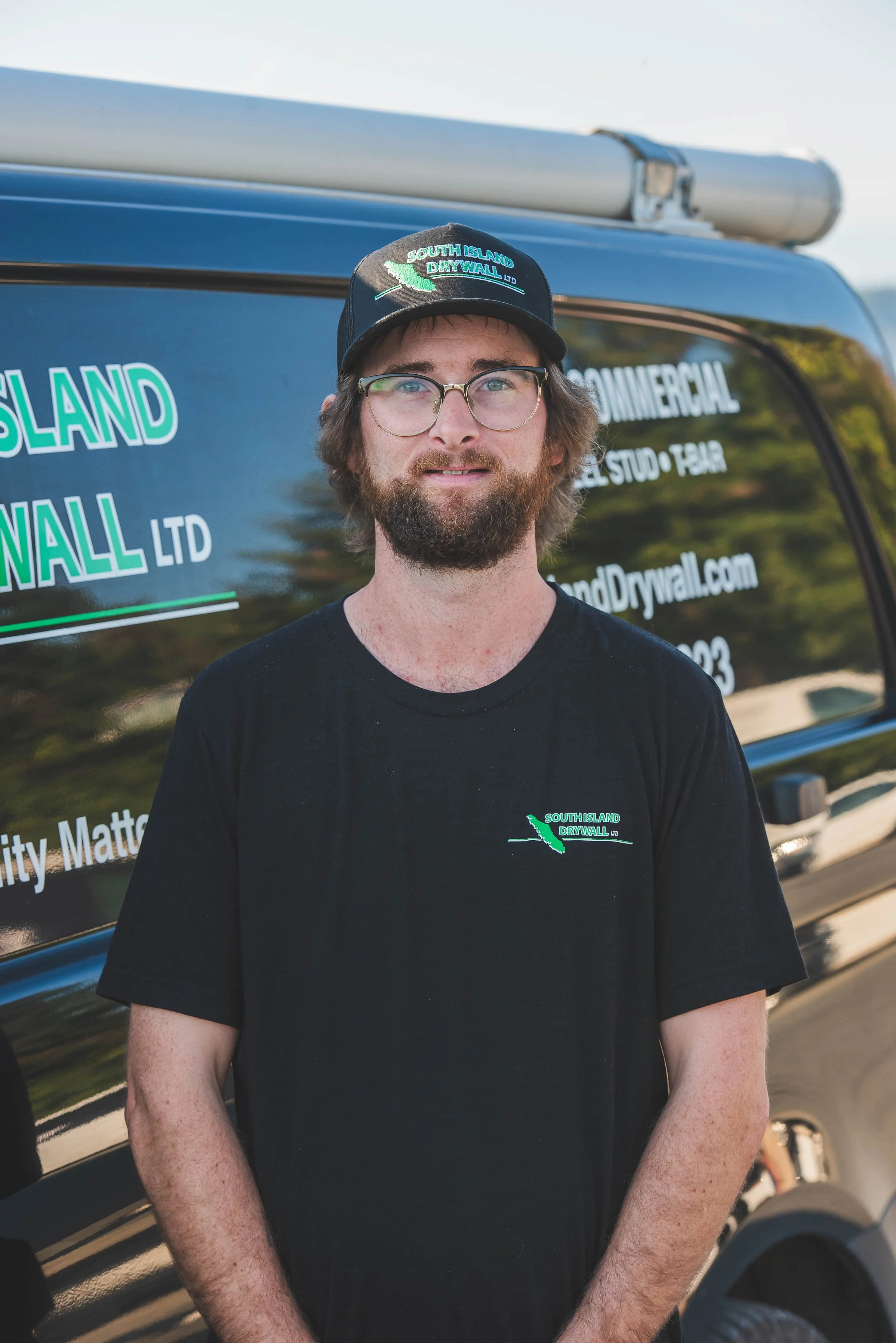 Drywall taping and mudding in progress on a Langford construction project.