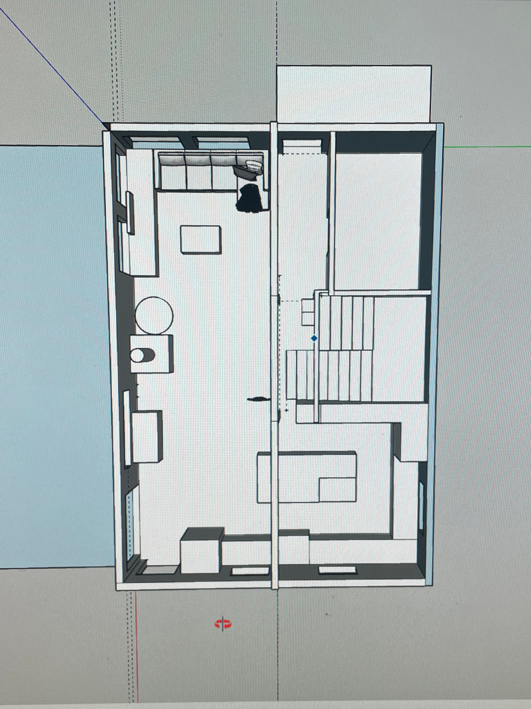 Residential floor plan developed during design process

