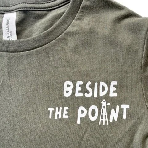 Beside The Point Womens Tee Close up
