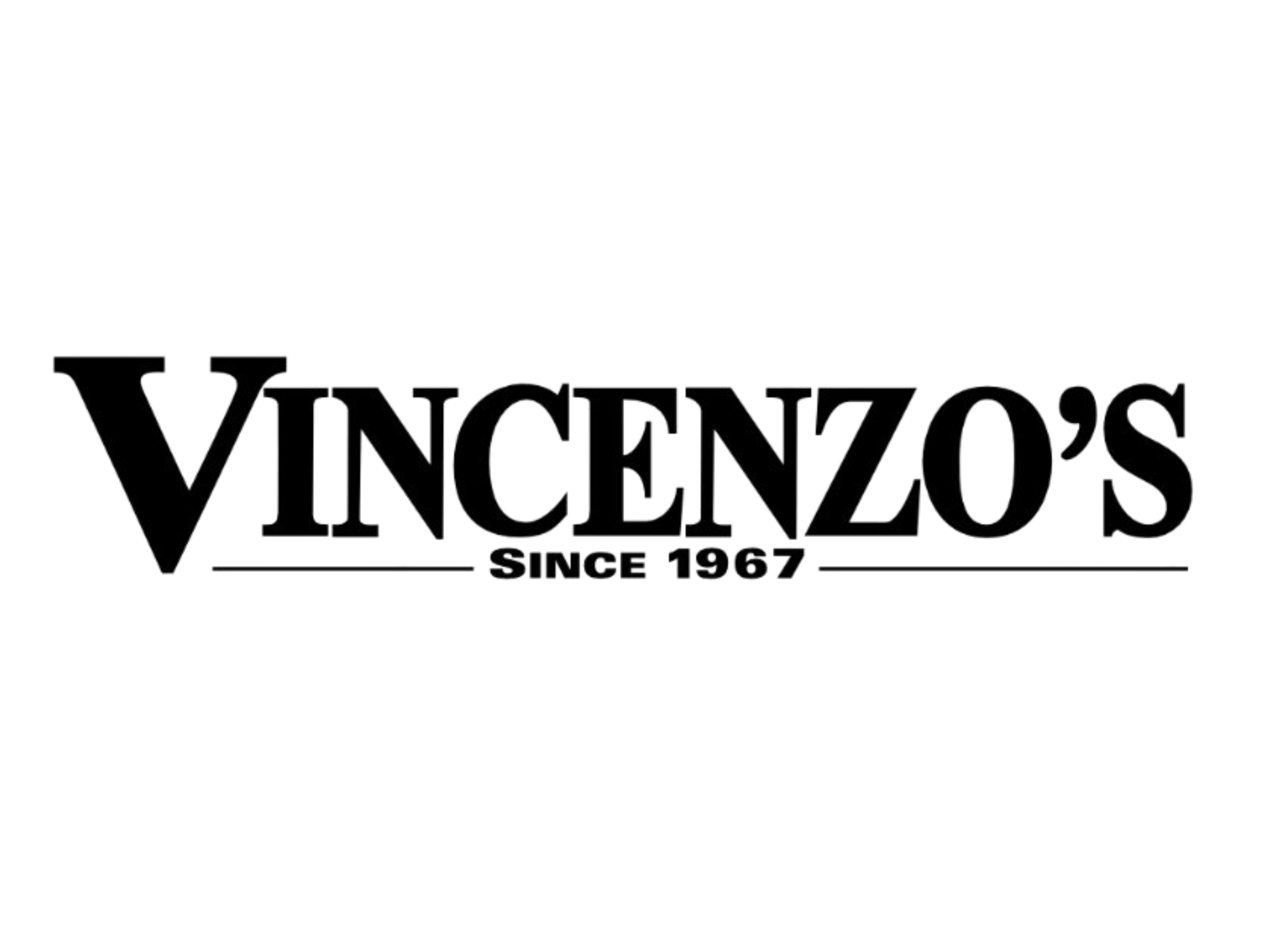 Logo of Vincenzo's restaurant with the text 'Since 1967'.