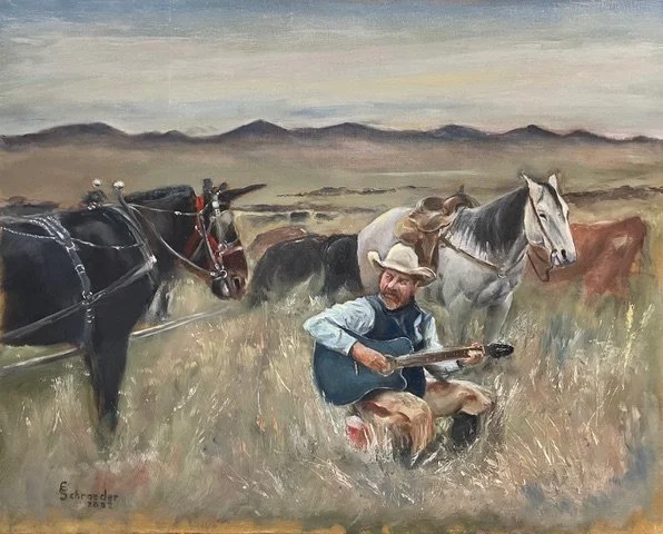 Serenading that ol’ Mule 11”x14” Print $100.00 Unframed