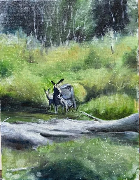 Little Family, near Centennial WY
12”x9" Oil on Canvas $400.00 Unframed