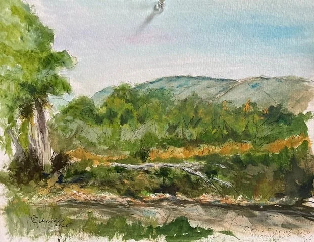 Snowy Range study, Centennial WY 13”x16” Gouache on Paper