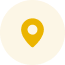 A yellow map pin icon on a white background.