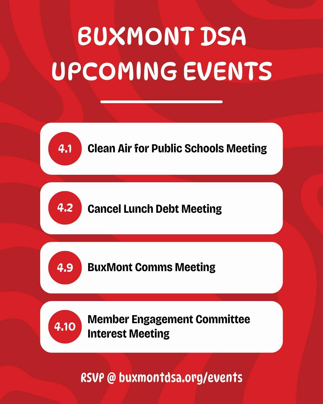 Get involved &amp; RSVP now at buxmontdsa.events!