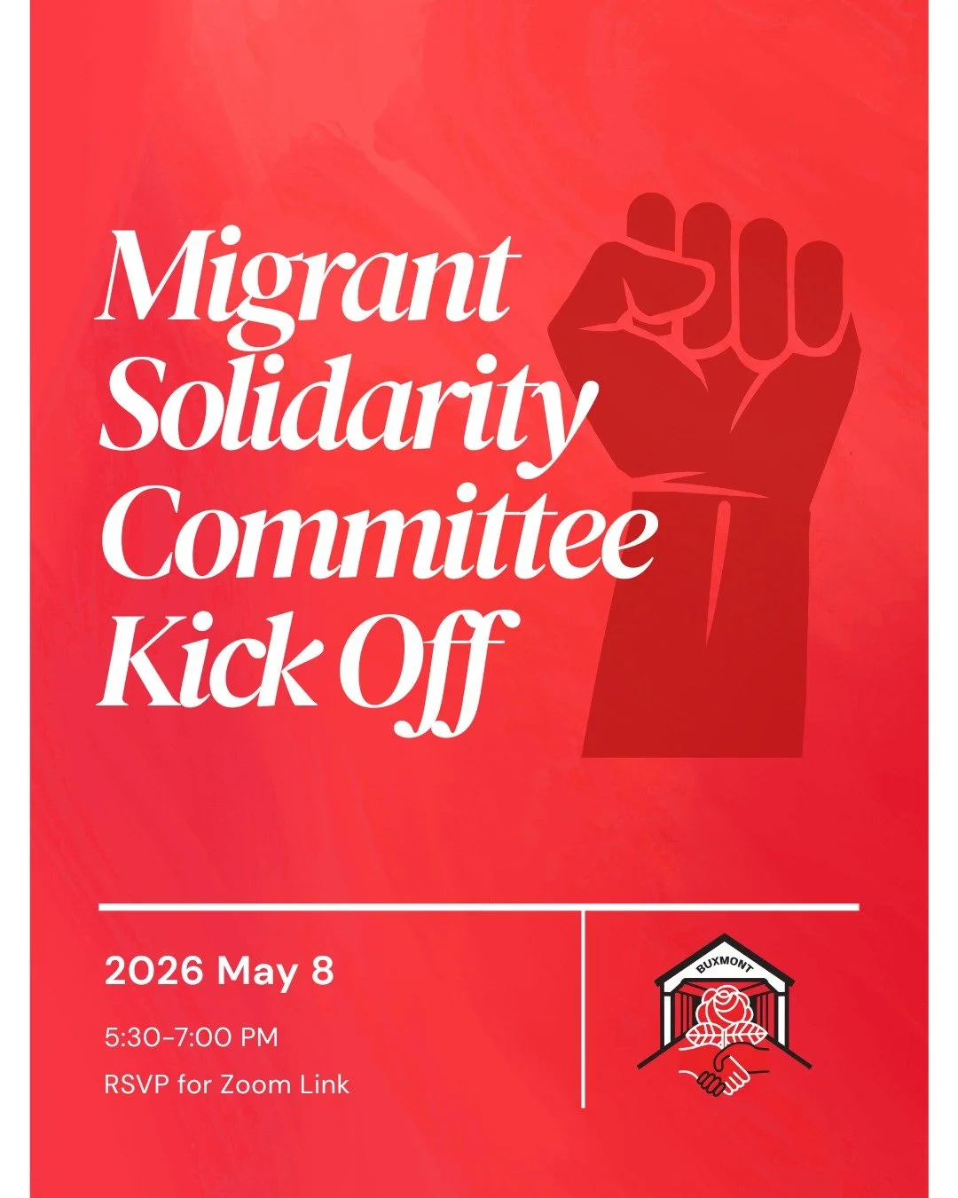 RSVP via the link in our bio for tomorrow's Migrant Solidarity Committee Kick Off meeting @ 5:30PM via Zoom! 

The Migrant Solidarity Committee seeks to help and support migrants in Bucks and Montgomery Counties. In this initial meeting we will discu