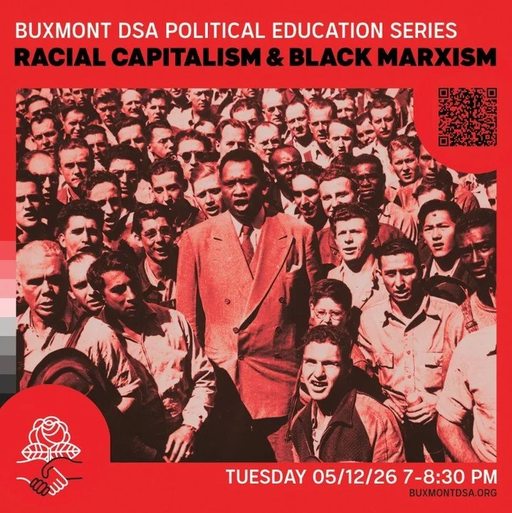 RSVP via the events link in our bio!

On May 12th @ 7PM via Zoom, this session will introduce attendees to socialist analysis of racial oppression, particularly in the tradition of Black Marxism and through the analytical category of &ldquo;racial ca