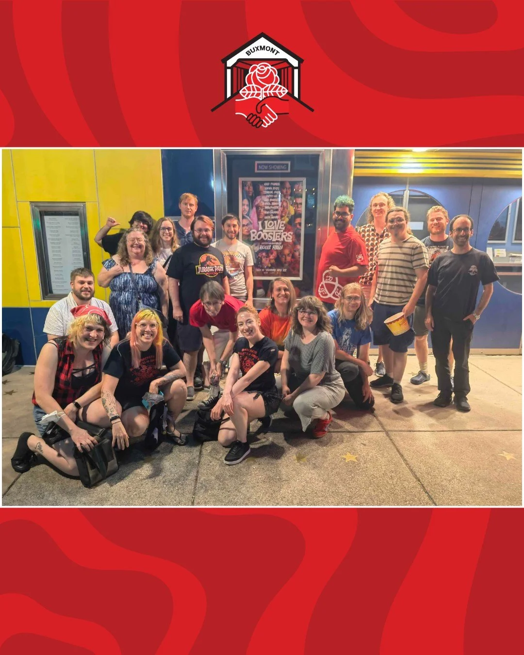 What a great turnout for our Comrade Cinema Series earlier this month at @countytheater to see I Love Boosters! Thanks to members of the @lehighvalleydsa and @scpa.dsa for making the journey to join us for the screening and discussion after at @hopsc