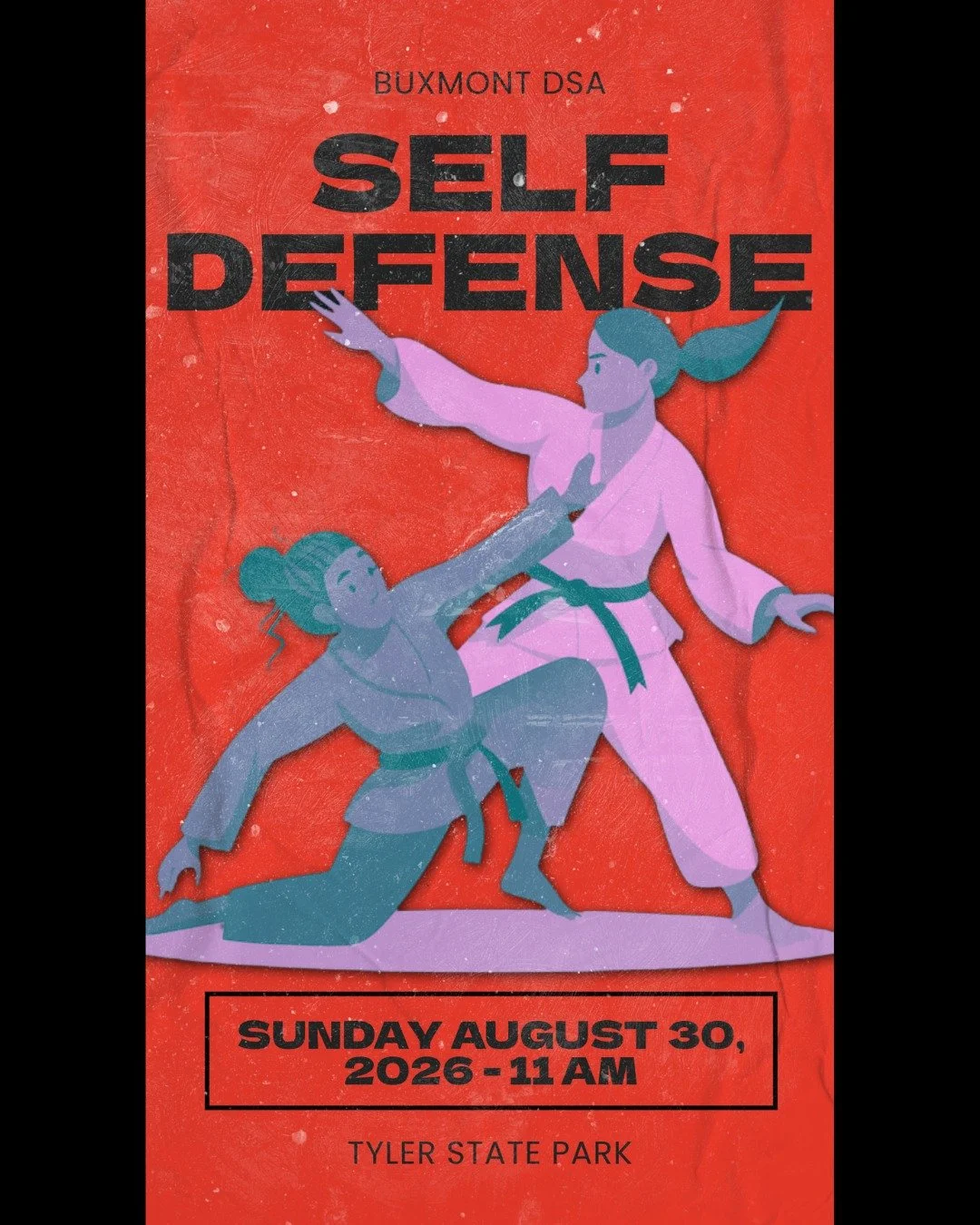 RSVP for our second Self Defense in the Park session on Aug 30 at 11 AM in person and via Zoom. Led by our comrade with 12 years of teaching martial arts, this session will be very beginner friendly and no prior experience required!