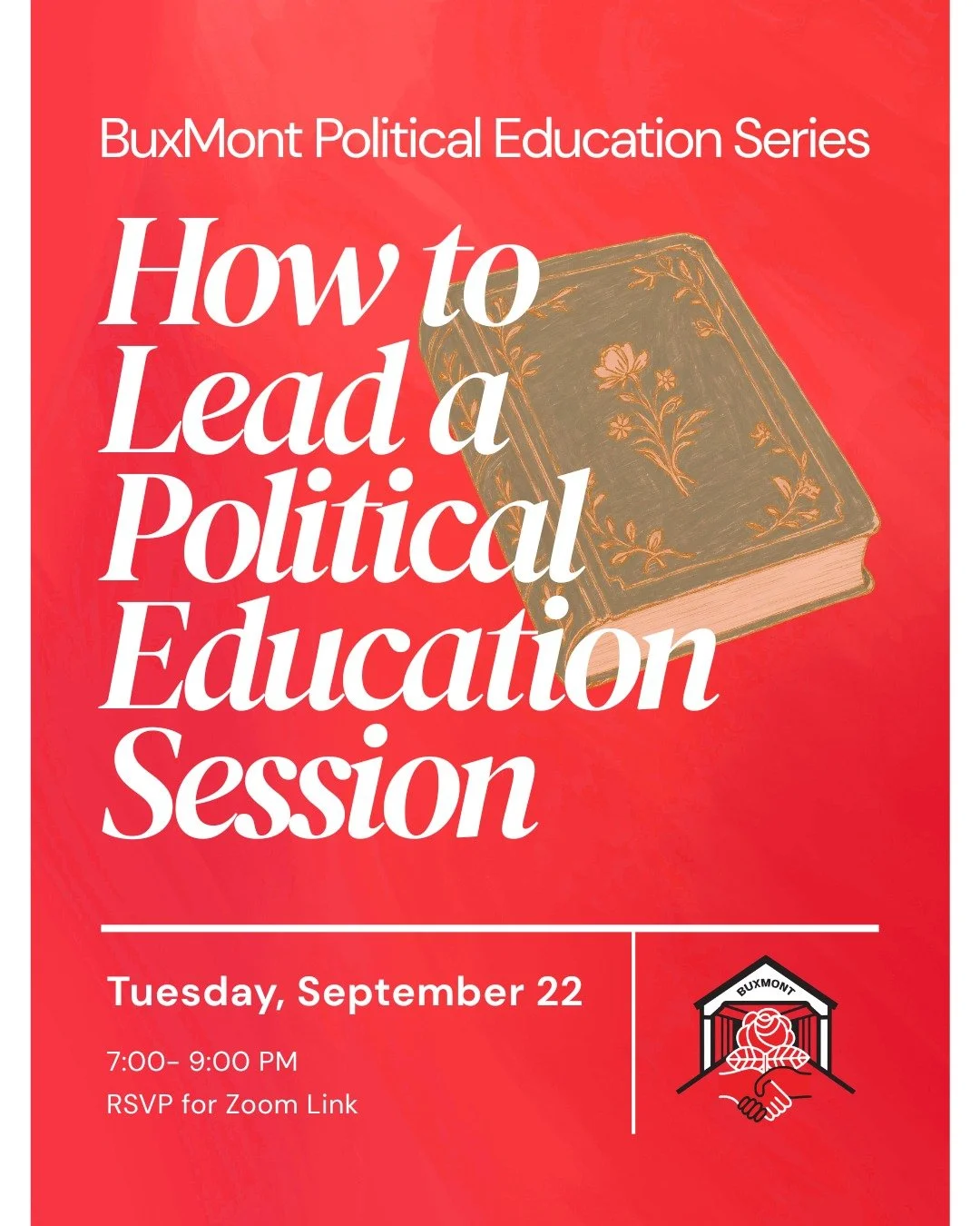 RSVP via link in bio - This coming Tuesday, join us at 7 PM for our training on How to Lead a Political Education Session.

Are you interested in leading a political education session? In this month&rsquo;s praxis session, we&rsquo;ll talk about our 