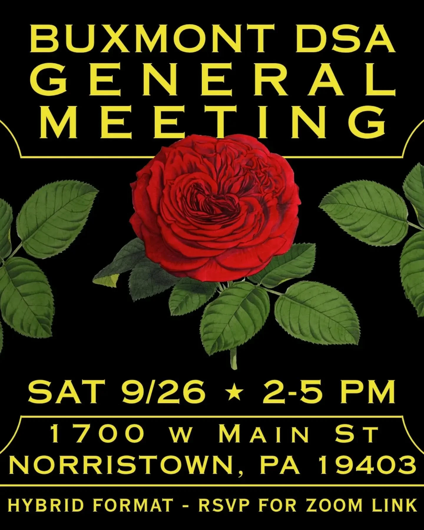 RSVP now (link in bio) for our September General Meeting in one week on Saturday, September 26th from 2-5PM either in person or via zoom. General meetings are your chance to participate in branch democracy and meet your fellow members. Food provided!