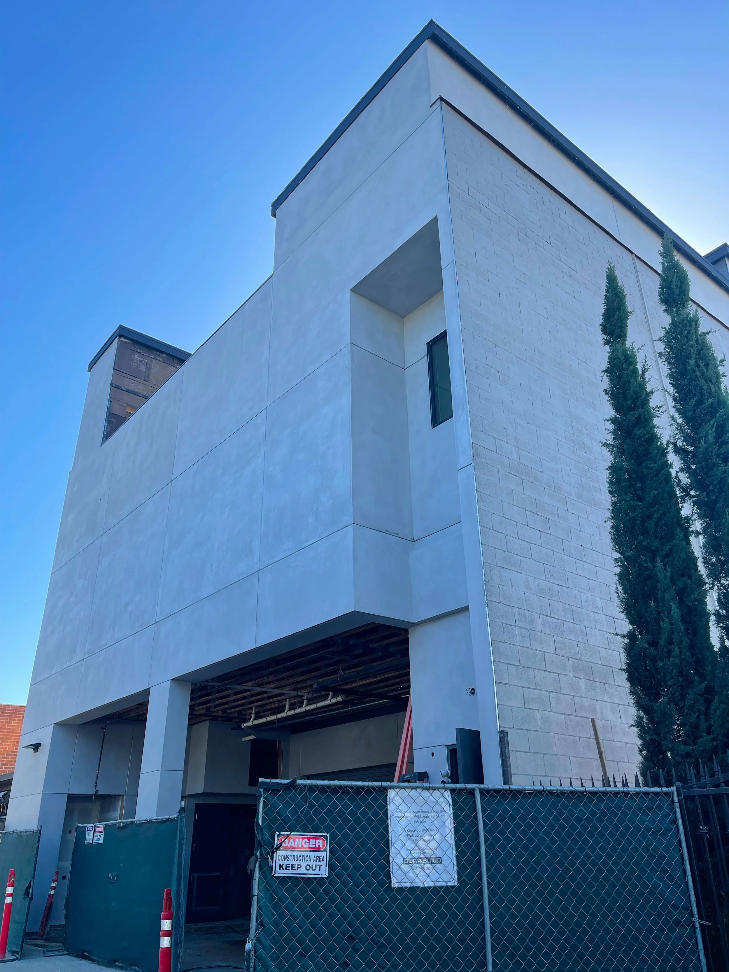 progress image of a new building construction