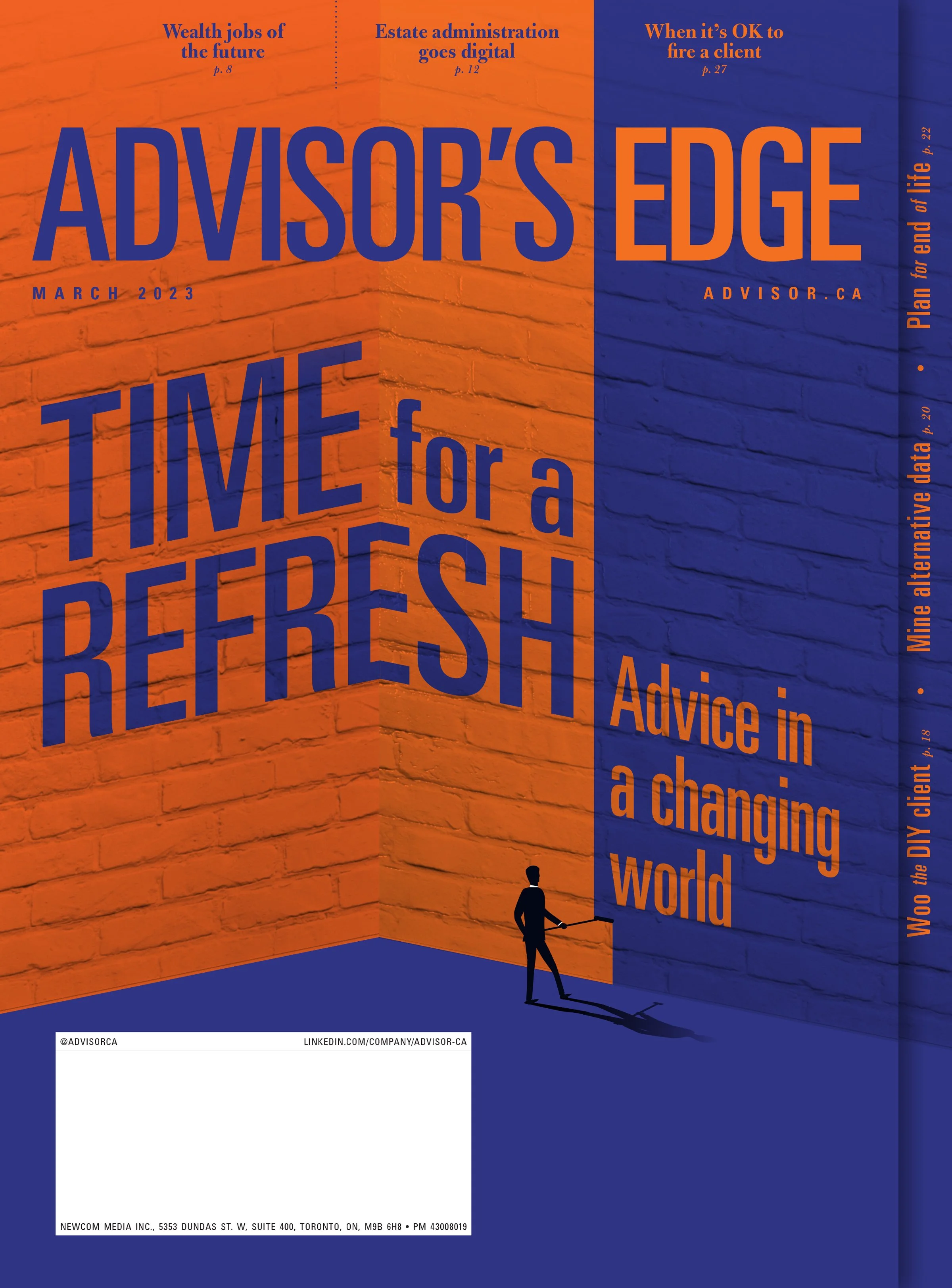 Magazine cover with a stylized illustration symbolizing renewal and change.