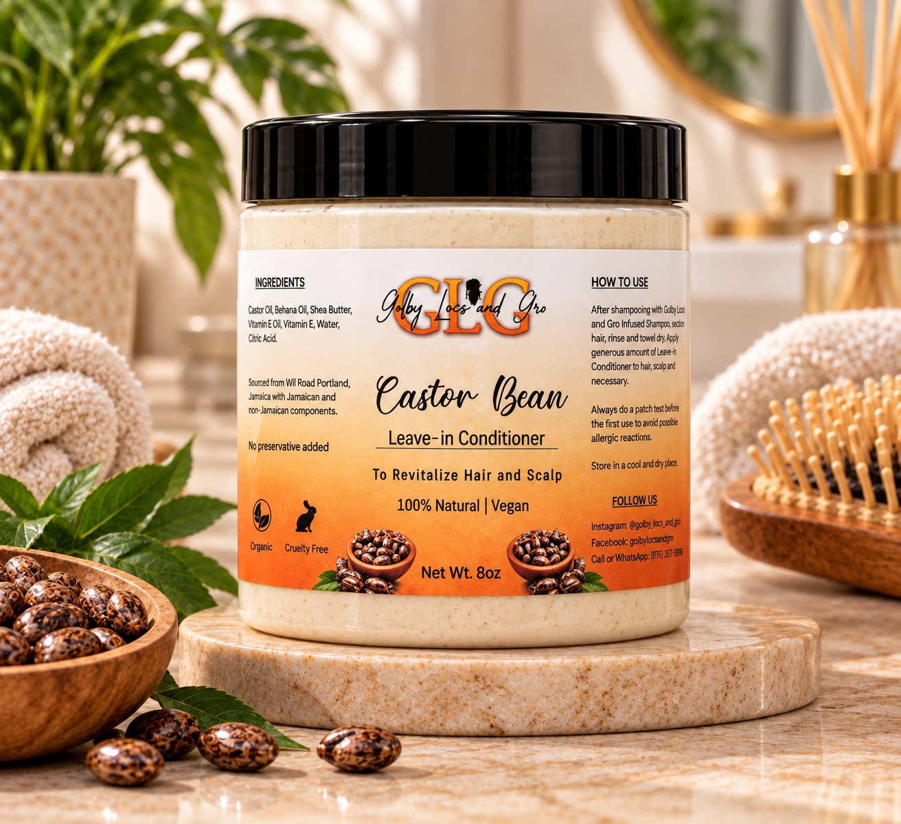 Castor Bean Leave-In Conditioner