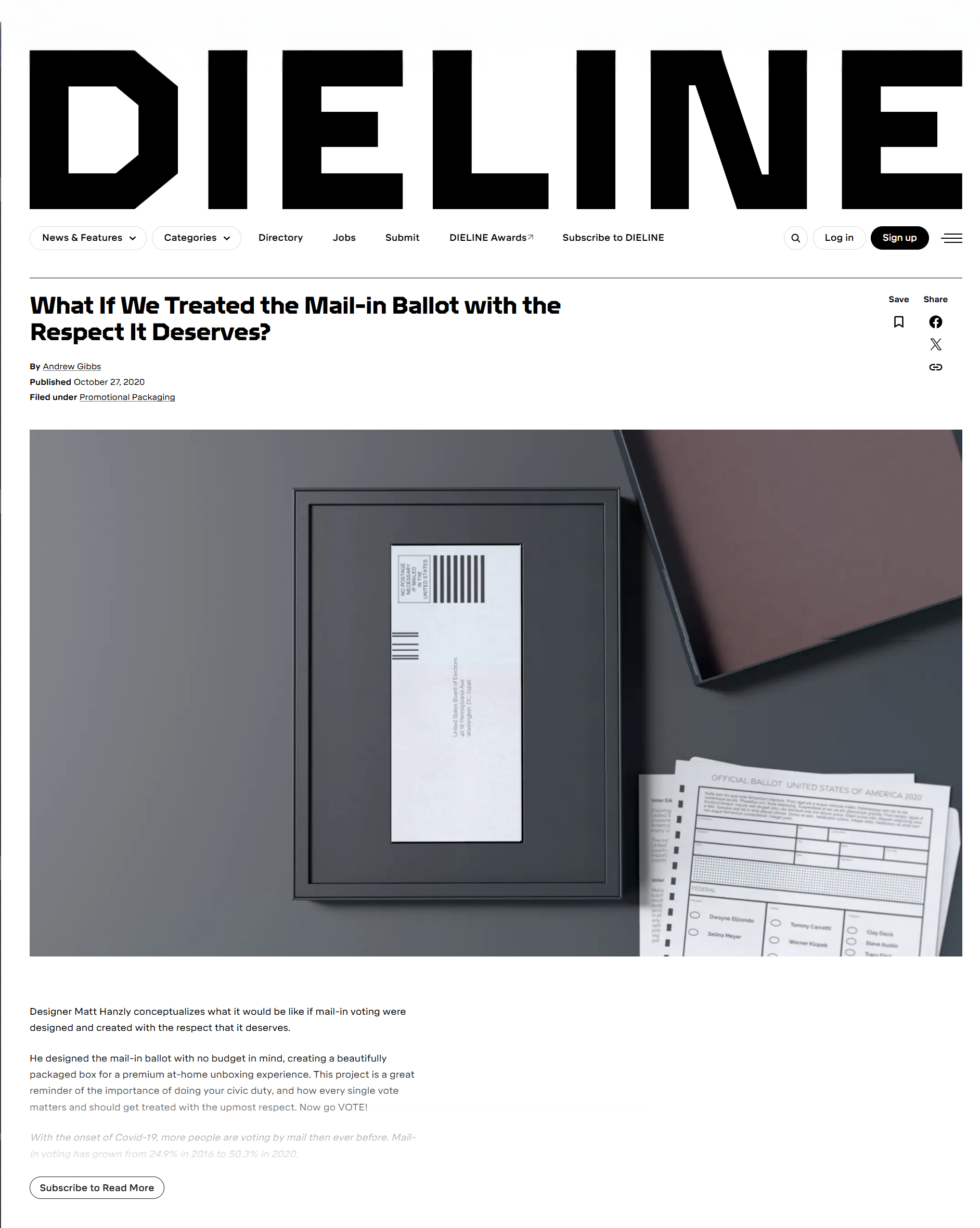 Explore Matt Hanzly’s "Weight of Your Vote" project, a conceptual redesign of the mail-in ballot process. Discover how premium packaging design can restore civic pride and security to the modern voting experience.