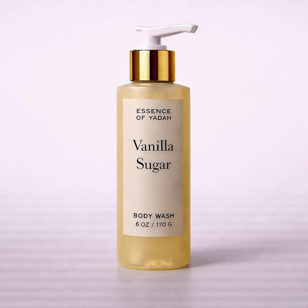 Vanilla Sugar body wash product photo front view Essence of Yadah