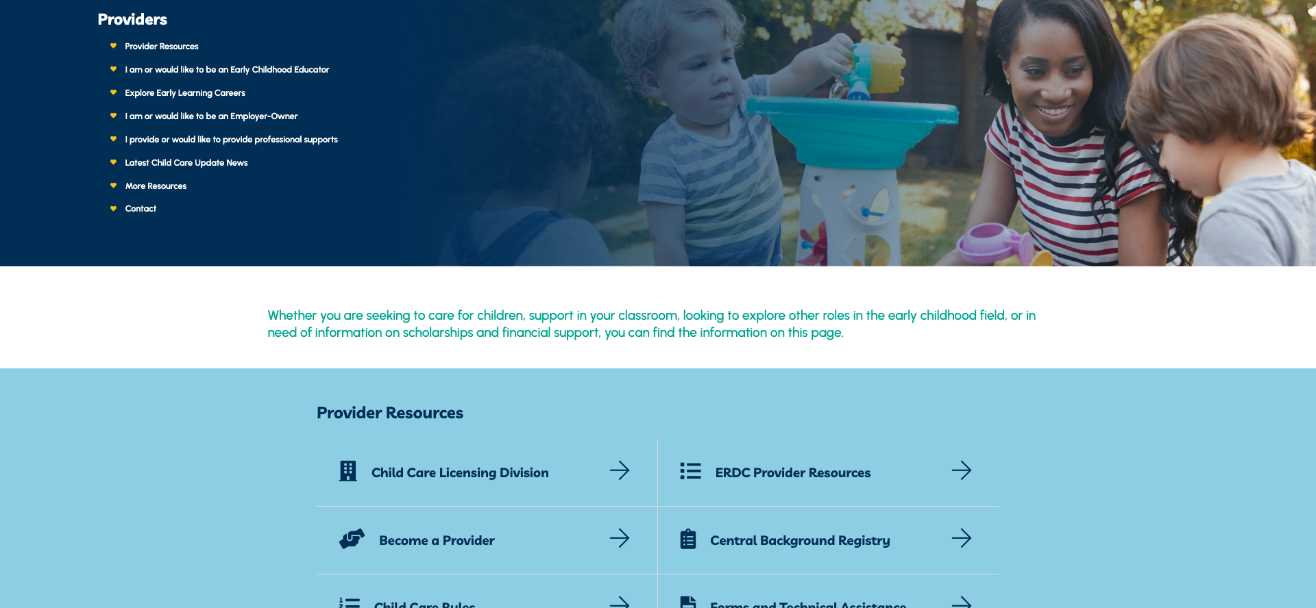 Delc Providers Homepage Screenshot