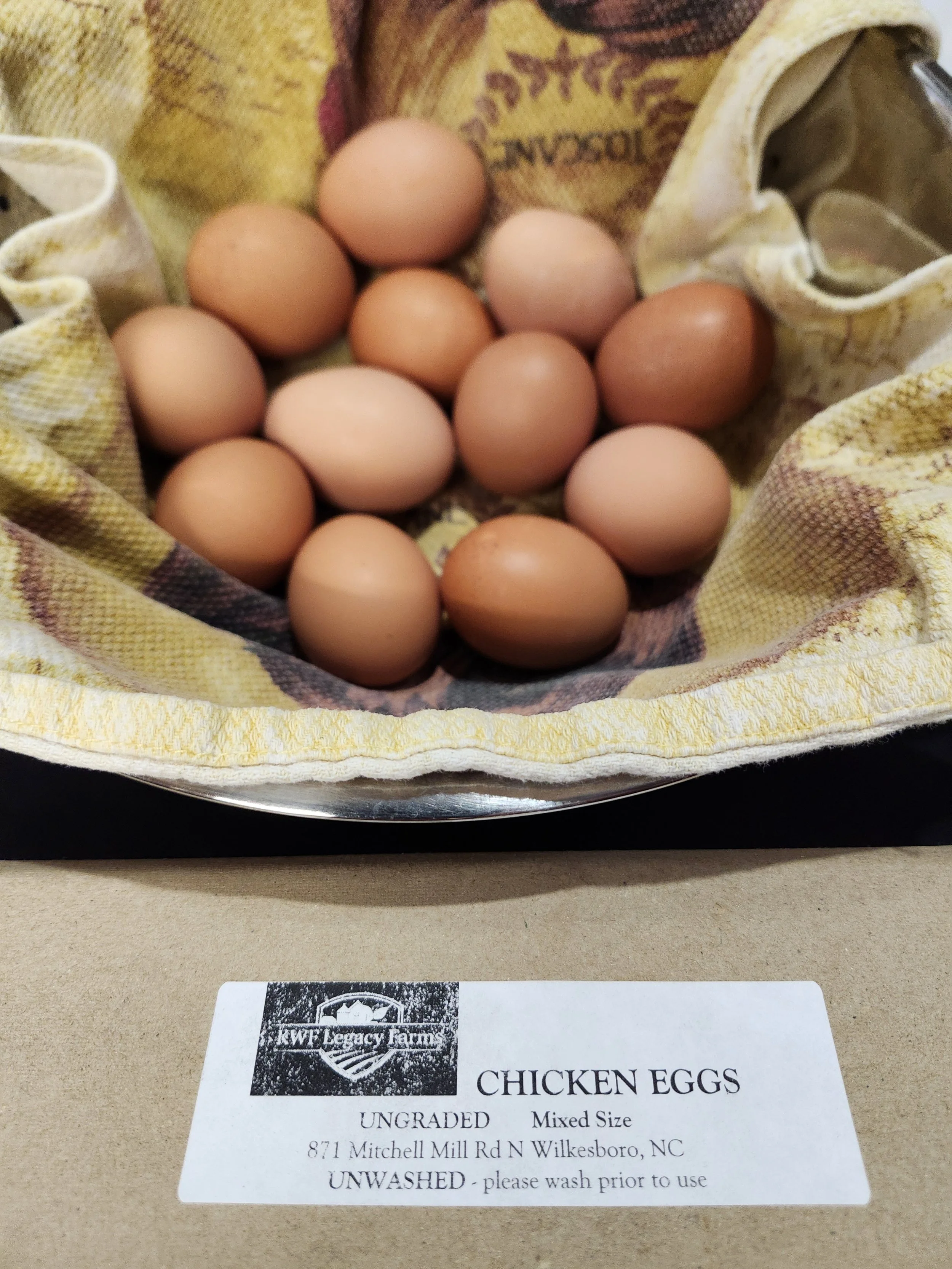 Chicken Eggs- Dozen (12 eggs)