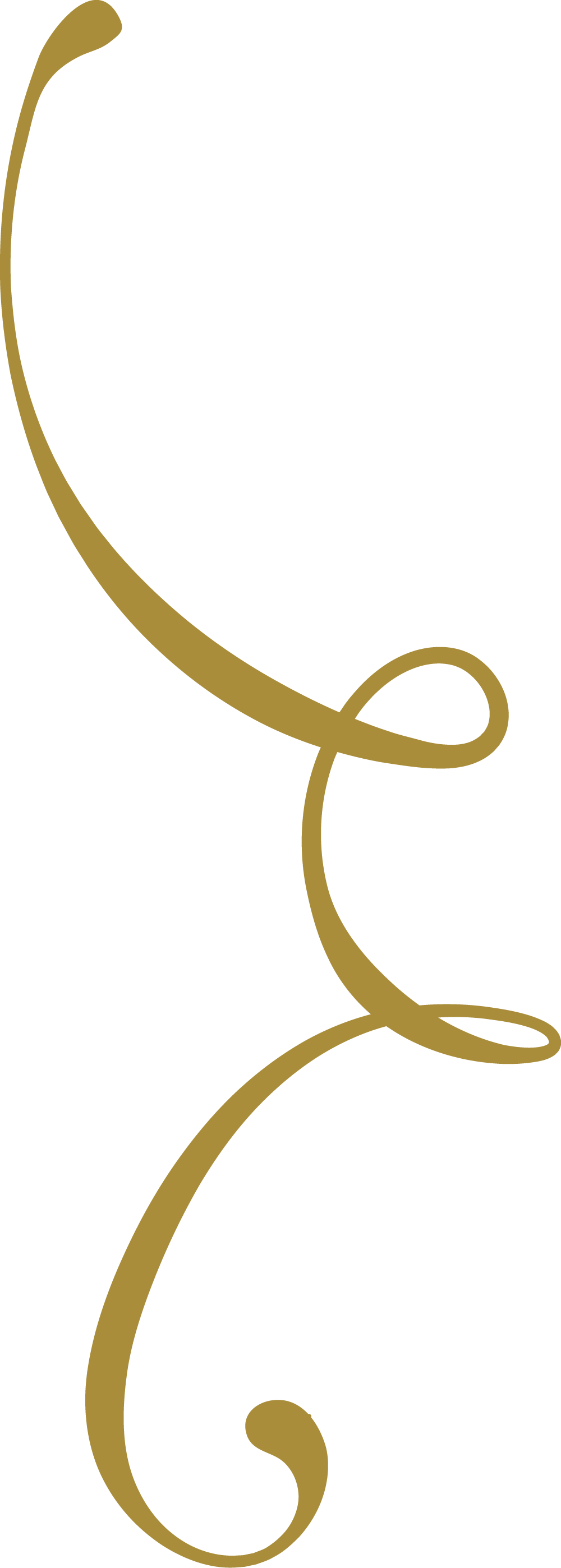 A gold swirly, elegant design