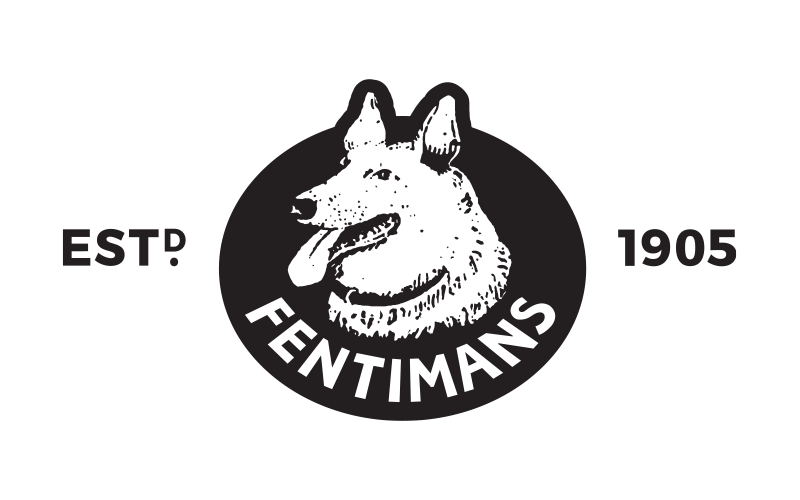Logo of a dog with the text "Fentimans". EST. 1905.
