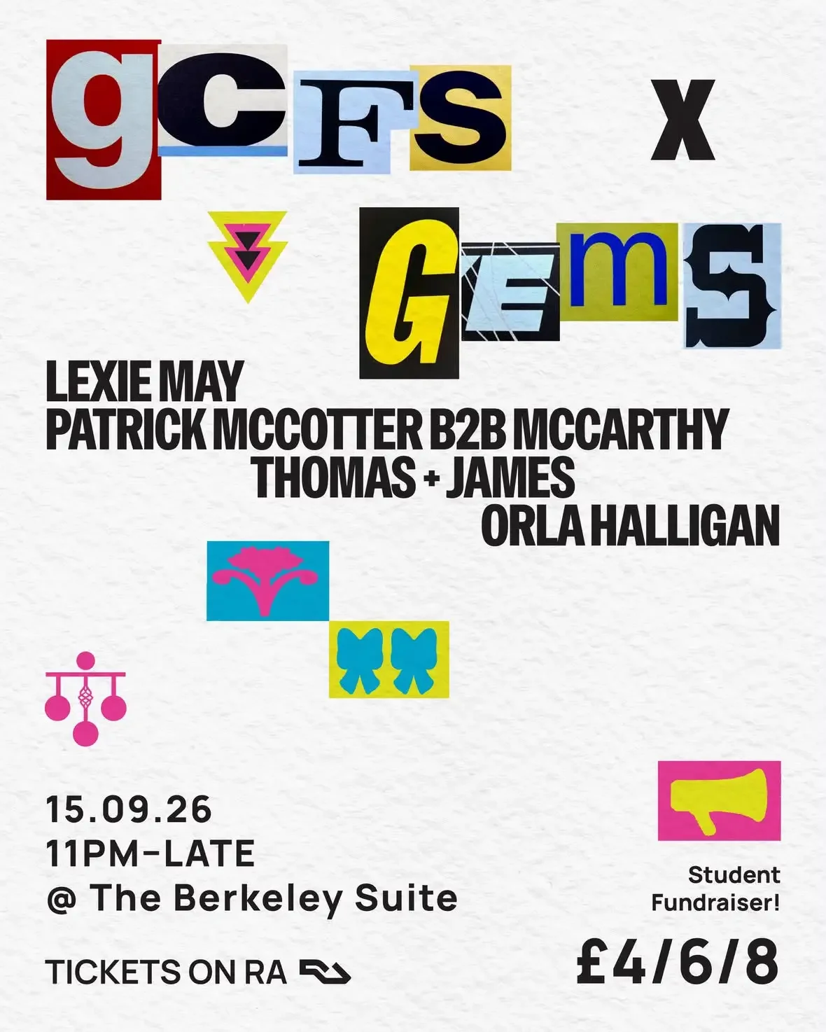 TUESDAY, SEPTEMBER 15th
GCFS x GEMS: Freshers Week