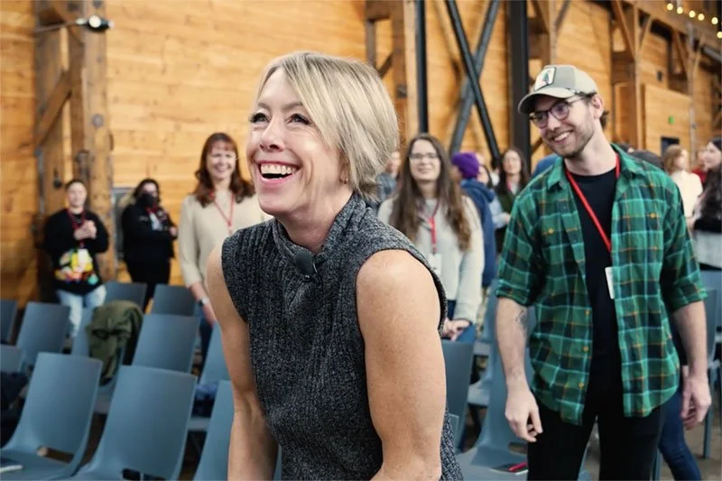 Megan Moseley of Bodywise leads embodied leadership workshop