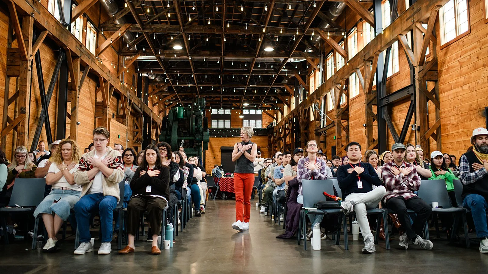 Megan Moseley of Bodywise leads embodied leadership retreat workshop