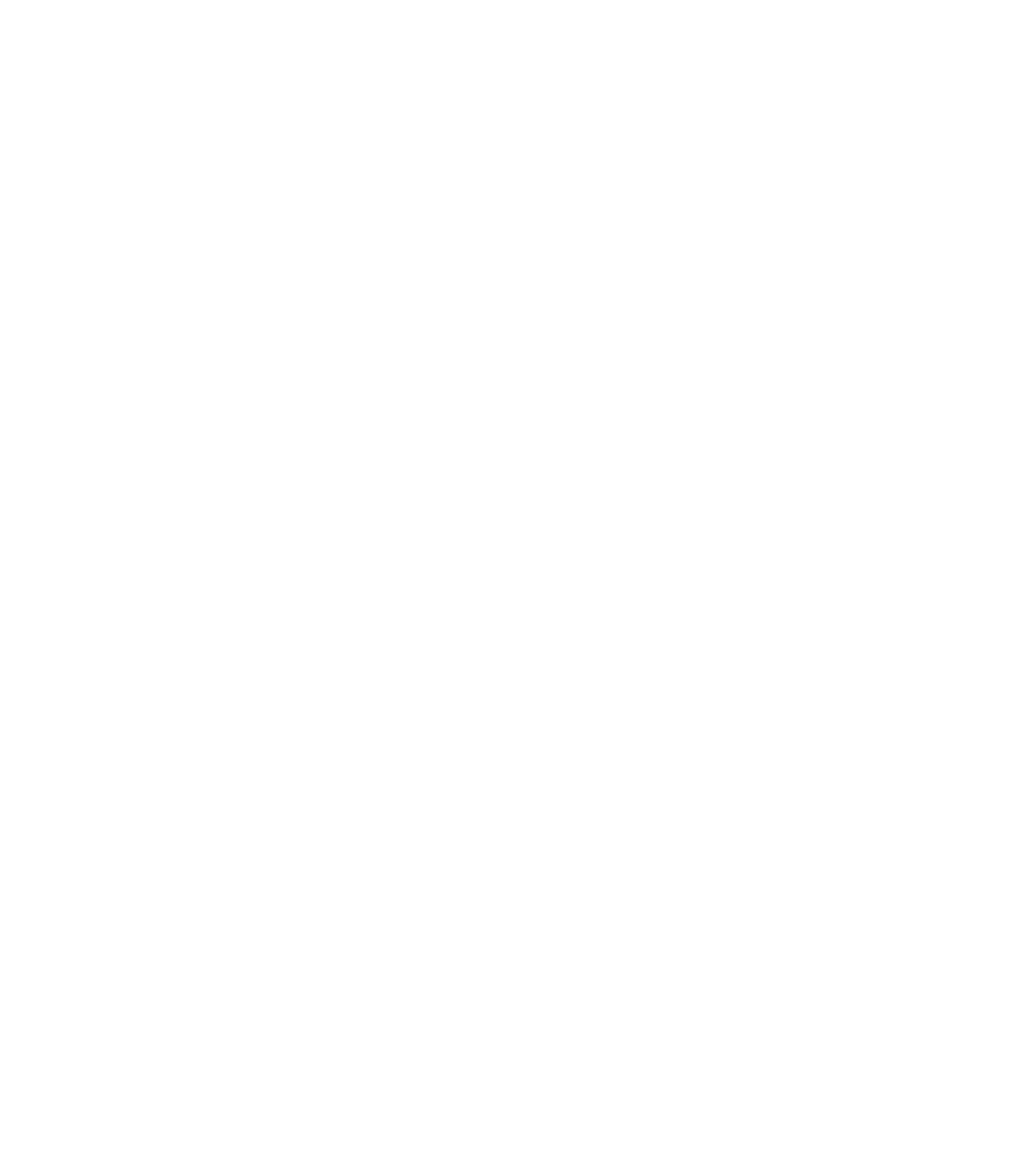 Geometric drawing of an outline square with sections divided by vertical, horizontal, and diagonal lines.