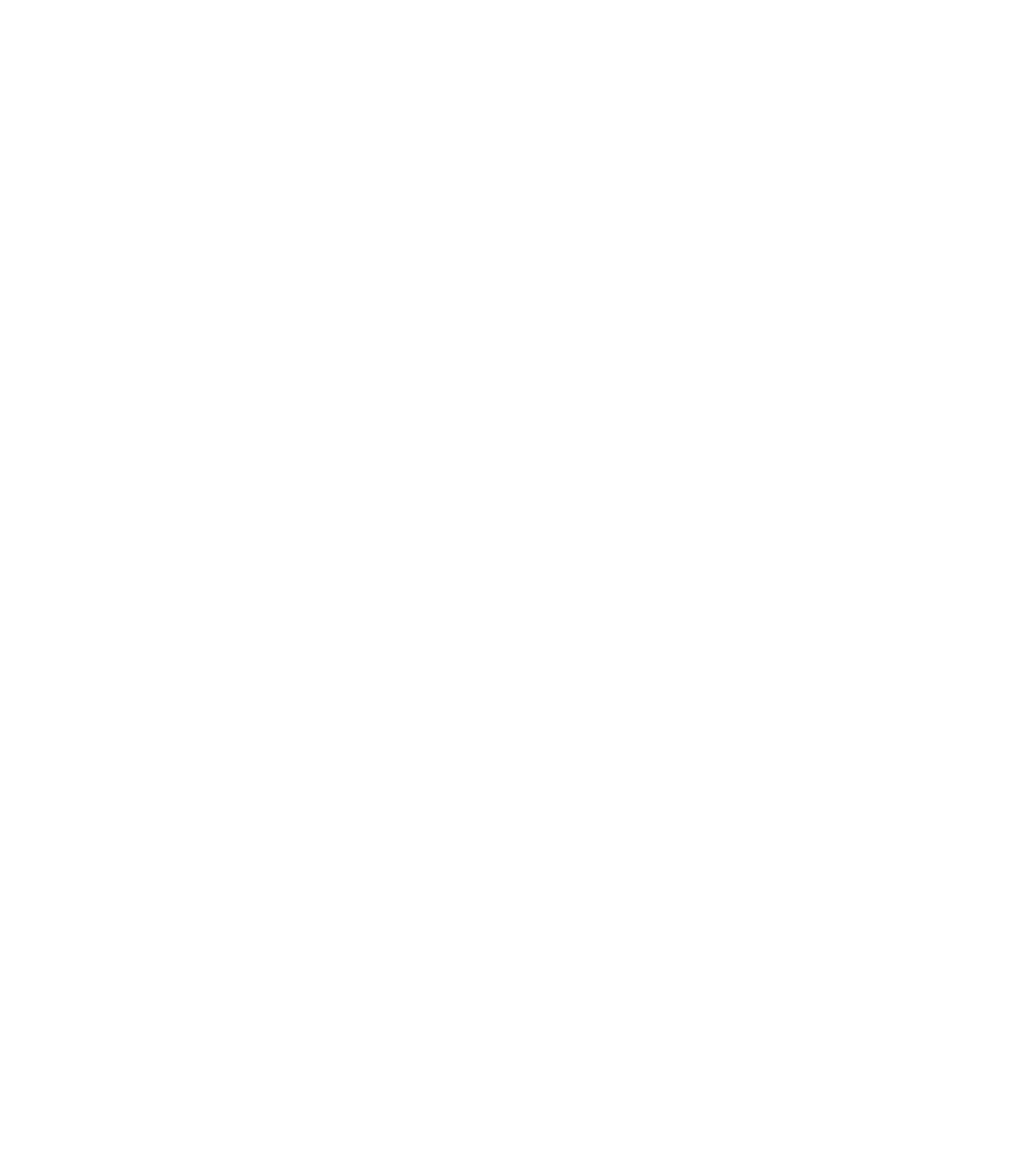Geometric drawing of an outline square with sections divided by vertical, horizontal, and half circle lines.