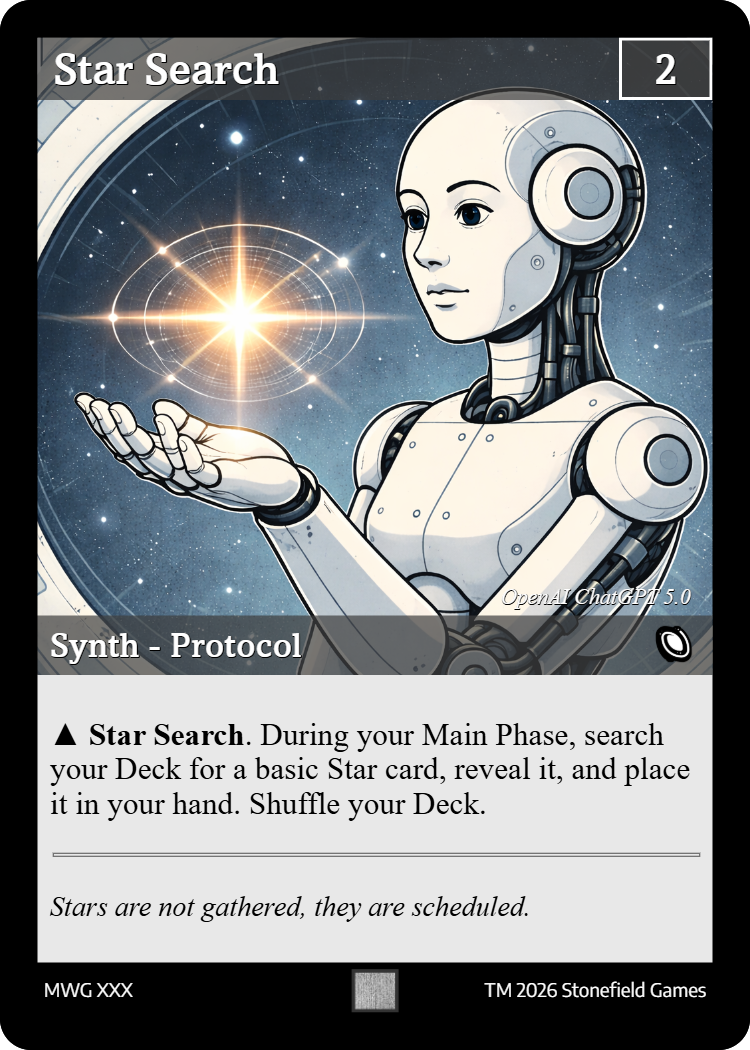 Trading card of Orbitfall Synth Protocol Star Search