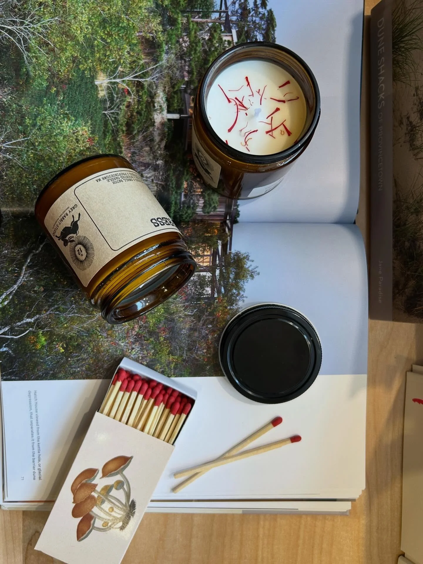Candles hand poured right here in Provincetown by @grey.rabbit.studio are a favorite with locals and visitors alike. Bring a little piece of town home with you from Herring Clove to Boy Beach and everything in between.