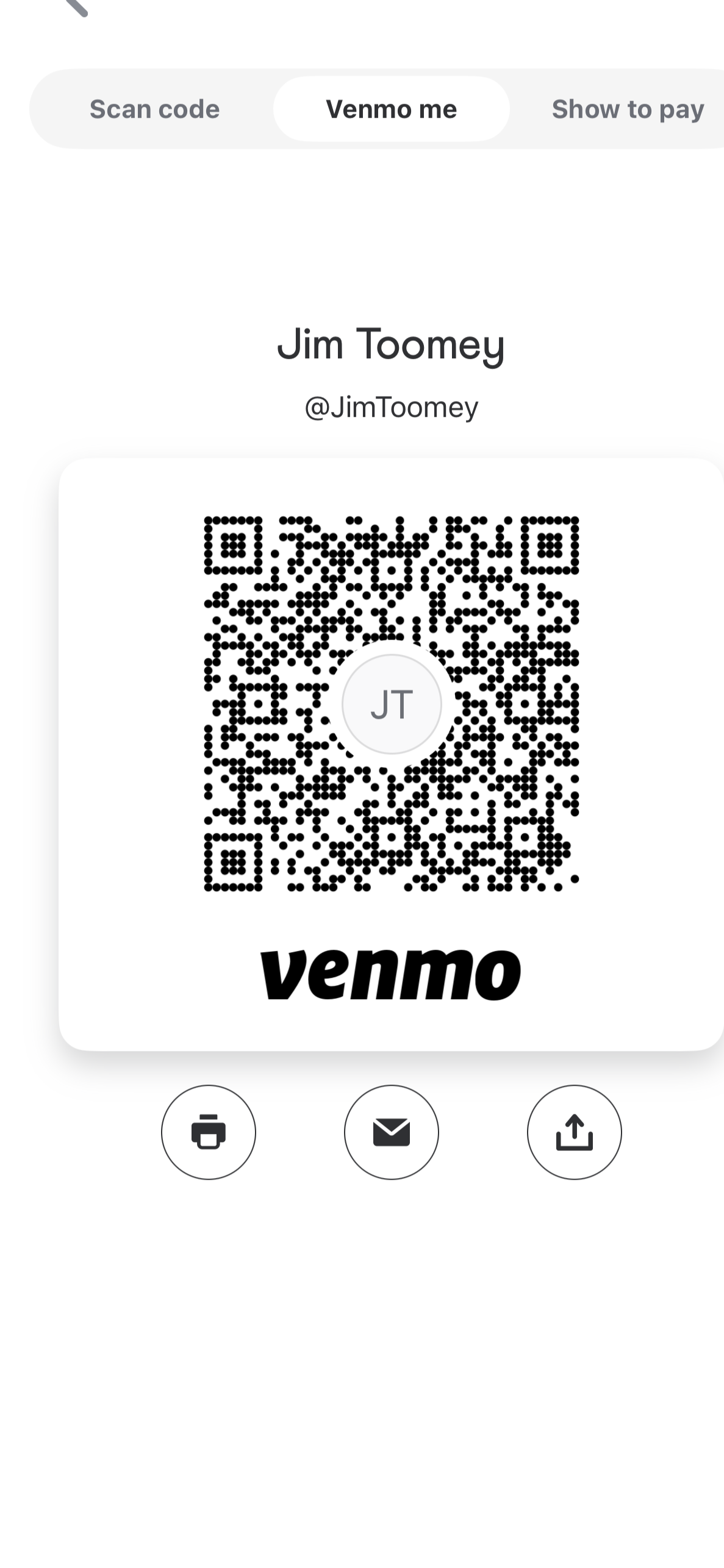 Venmo QR code