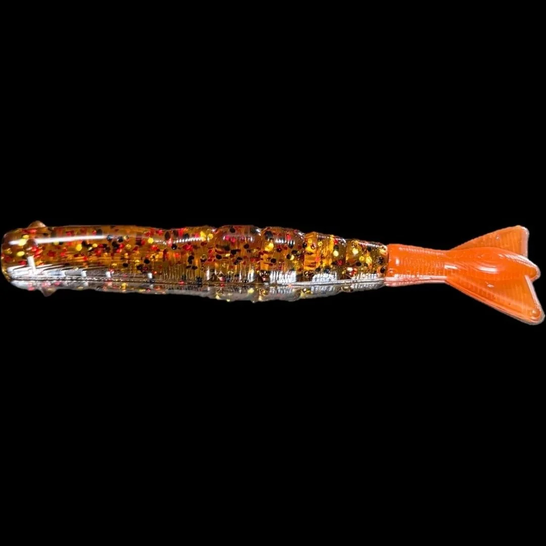 3.8" Hyper-Mimic Soft Plastic Shrimp: Intense Thumping Action